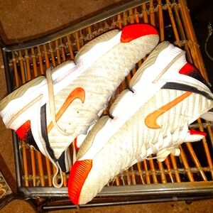 Nike Beige and Orange Sneakers